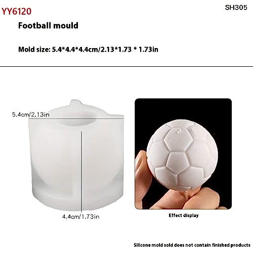 YY6120 Futbol Topu Biblo Mum Silikon Kalıp